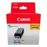 2934B015 CANON TINTA ECOPACK C/M/Y PARA PIXMA IP 3600/4700 - MP 540/550/560/620/630/640/980/990 - MX 860/870 - CLI 521