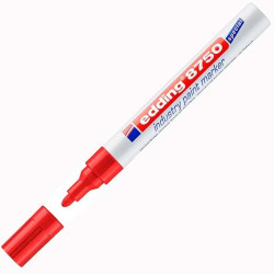 8750-02 EDDING MARCADOR PERMANENTE DE TINTA OPACA INDUSTRIAL 8750 ROJO