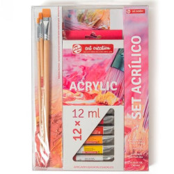 PO200040 TALENS ART CREATION SET ACRÍLICO 12 TUBOS X 12ML COLORES SURTIDOS