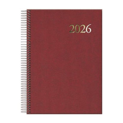 12734-2026 DOHE AGENDA ANUAL SEGOVIA ESPIRAL 14X20CM DP BURDEOS 2026