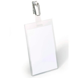 800219 DURABLE PORTANOMBRES PARA IDENTIFICACIÓN 90X60MM CON CLIP GIRATORIO PACK 25 UD