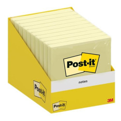 7100317841 POST-IT BLOC NOTAS 100H 76X76MM CANARY YELLOW PAQUETE CARTÓN 10 UD