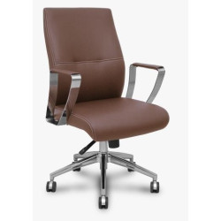 540CSSP363BARC60 PIQUERAS Y CRESPO SILLÓN CONFIDENTE ERGO540CS SINCRO SIMILPIEL MARRÓN BASE CON RUEDAS CROMADAS