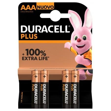 LR03AAA DURACELL PILAS PLUS LR03 ALCALINAS AAA 1.5V -BLISTER 4U-