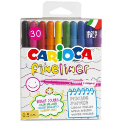 44105 CARIOCA ROTULADOR FINELINER COLORES BRILLANTES ESTUCHE 30 UD