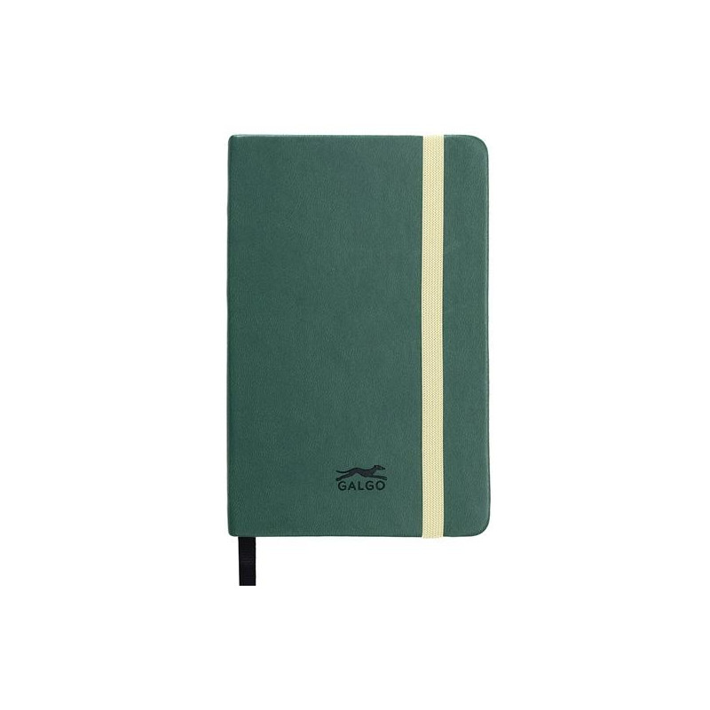 16270722 GALGO CUADERNO DE NOTAS A6 80H LISO TAPA DURA VERDE OSCURO