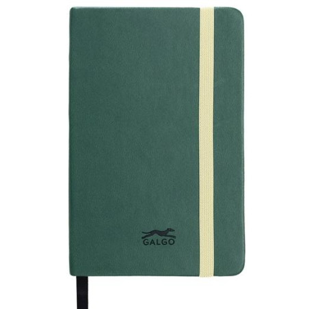 16270722 GALGO CUADERNO DE NOTAS A6 80H LISO TAPA DURA VERDE OSCURO