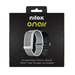 NXSWONAIRSL NILOX PULSERA INTELIGENTE SIN PANTALLA BLUETOOTH INCLUYE DOS PULSERAS PLATA Y NEGRO