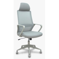 534BGY00053PGRN PIQUERAS Y CRESPO SILLA PRO534 GRIS RESPALDO MALLA GRIS ASIENTO TELA GRIS BASE PIRAMIDAL GRIS RUEDAS NAILON