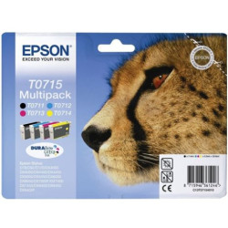 Pack Cartucho Original EPSON T0715 BK+C+M+Y - C13T07154020 [ML-7.4][PAG-240]