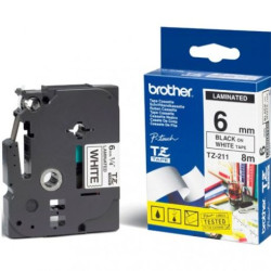 ORIGINAL BROTHER CINTA ROTULADORA LAMINADA NEGRO/BLANCO 8M 24MM