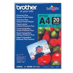 Papel Térmico Original BROTHER GLOSSY A4 20 Hojas - BP71GA4