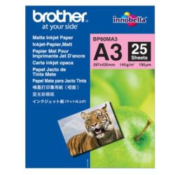 Papel Fotográfico Original BROTHER MATT A3 145 gr 25 Hojas - BP60MA3