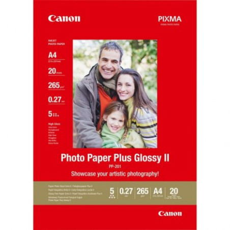 Papel Fotográfico Original CANON Plus A4 260 gr 20 Hojas - 2311B019