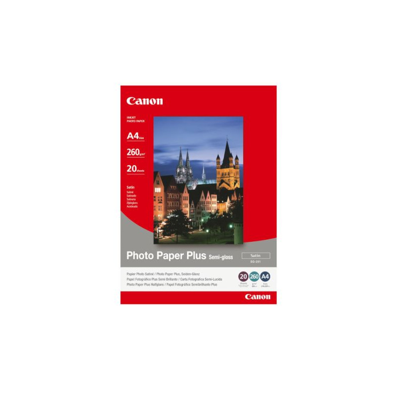 Papel Fotográfico Original CANON Glossy A4 260 gr 20 Hojas - 1686B021