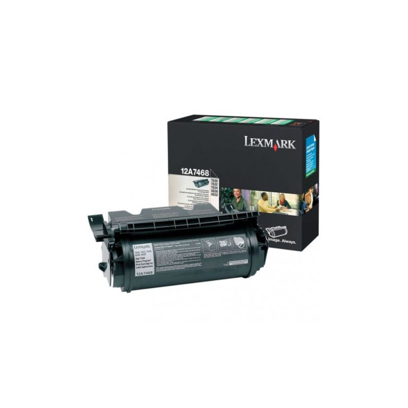 Toner Original LEXMARK 12A7468 Negro - 12A7468 [PAG-21000]
