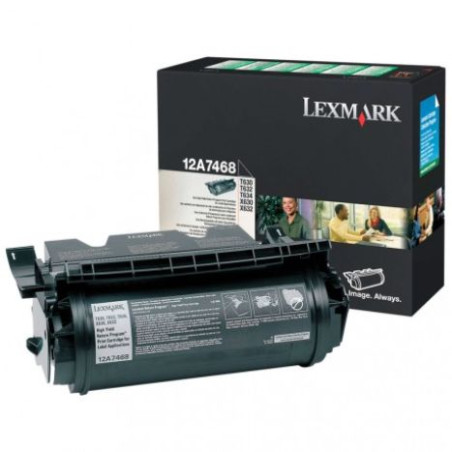 Toner Original LEXMARK 12A7468 Negro - 12A7468 [PAG-21000]