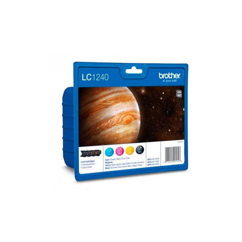 Pack Cartucho Original BROTHER LC1240 BK+C+M+Y - LC1240VALBP [ML-13.9][PAG-600]