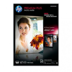 Papel Fotográfico Original HP Premium Semiglossy A4 300 gr 20 Hojas - CR673A