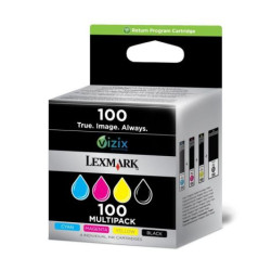 Pack Cartucho Original LEXMARK 100 BK+C+M+Y - 14N1912E [ML-5.5][PAG-200]