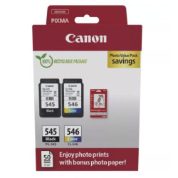 Pack Cartucho Original CANON PG545/CL546 BK+C+M+Y - 8287B008 [ML-5.5][PAG-180]