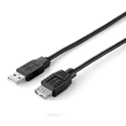 Cable Alargador USB 2.0 M-H - 1.8m · Negro