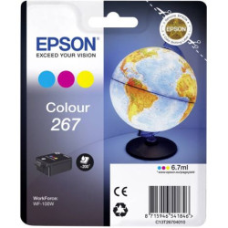 Pack Cartucho Original EPSON 267 Tricolor - C13T26704010 [ML-6.7][PAG-200]