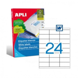 Etiquetas para Impresoras APLI A4 70 x 35 100 Hojas - PL01272