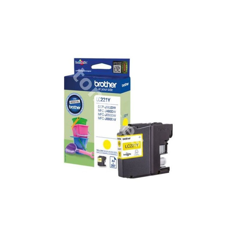 Cartucho Original BROTHER LC221 Amarillo - LC221Y [ML-3.9][PAG-260]