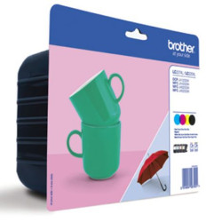 Pack Cartucho Original BROTHER LC227XL BK+C+M+Y - LC227XLVALBP [ML-25][PAG-1200]