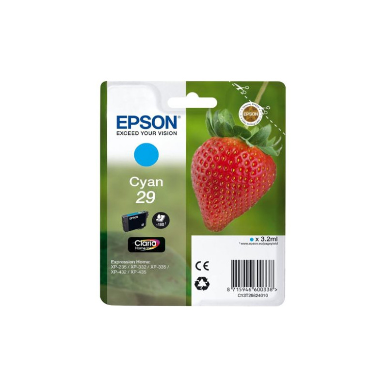 Cartucho Original EPSON 29 Cian - C13T29824010 [ML-3.2][PAG-180]