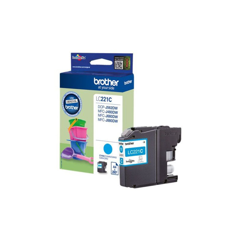 Cartucho Original BROTHER LC221 Cyan - LC221C [ML-3.9][PAG-260]