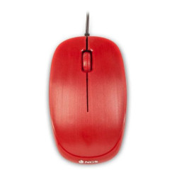 Ratón con Cable NGS FLAMERED - USB · 1000DPI · Rojo