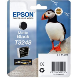 Cartucho Original EPSON T3248 Negro Mate - C13T32484010 [ML-14][PAG-650]