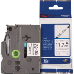 CINTA ORIGINAL BLANCO/NEGRO BROTHER 11.7MM HSE TUBO TERMORETRACTIL