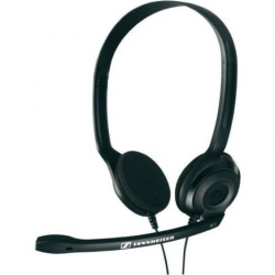 Auriculares Diadema con Cable SENNHEISER 504195 - Jack 3.5mm · Cable 2m · Micrófono · Negro