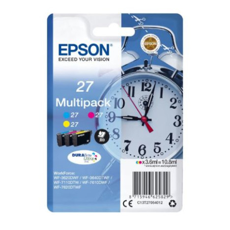 Pack Cartucho Original EPSON 27 Tricolor - C13T27054012 [ML-6.2][PAG-350]