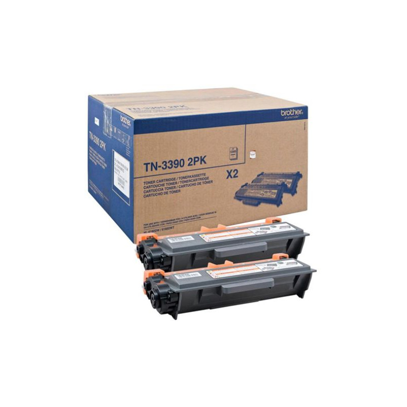 Toner Original BROTHER TN3390 Negro - TN3390TWIN [PAG-12000]