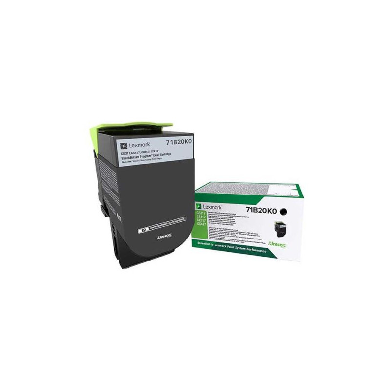 Toner Original LEXMARK 71B20K0 Negro - 71B20K0 [PAG-3000]
