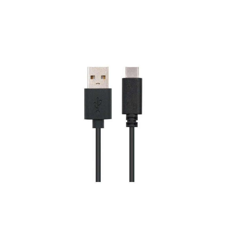 Cable USB 2.0 Tipo C a USB Tipo A M/M - 0.5 m · Negro