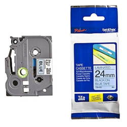 CINTA ROTULADORA ORIGINAL BROTHER AZUL / NEGRO DE 8M 24MM