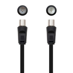Cable de Antena 75 OHM-M a H - 1.8 m · Negro