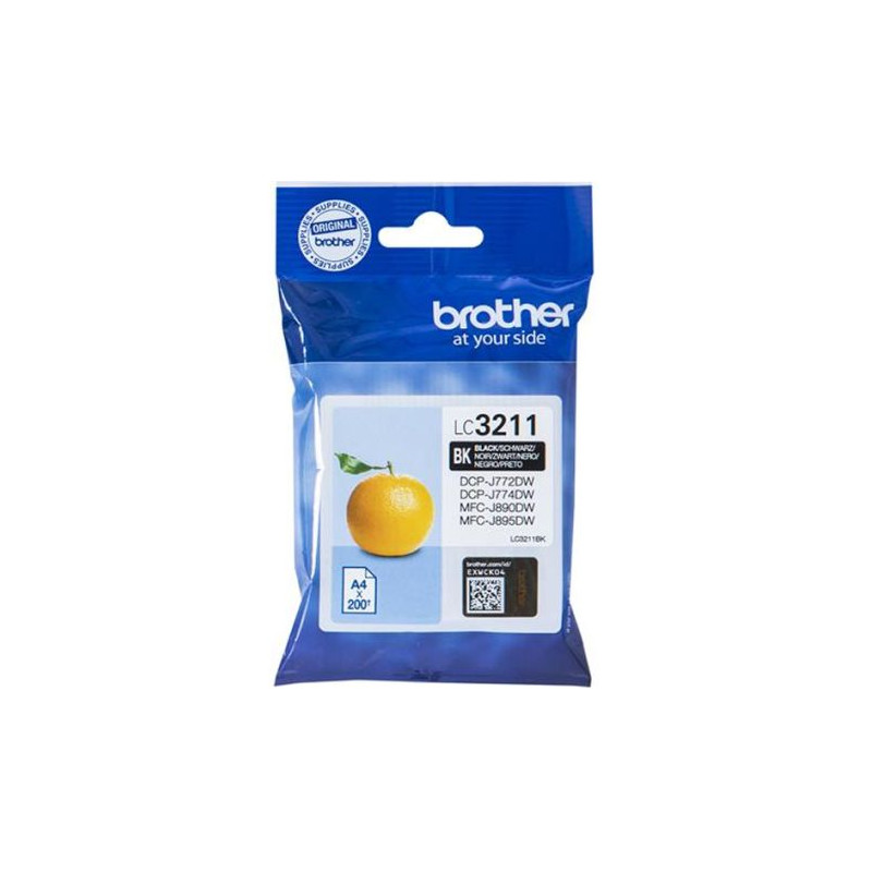 Cartucho Original BROTHER LC3211 Negro - LC3211BK [ML-5.2][PAG-200]