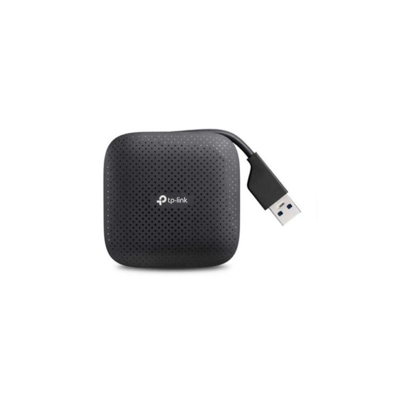 HUB Portátil 4xUSB 3.0 Cable Retráctil · Negro
