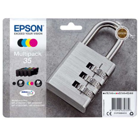 Pack Cartucho Original EPSON 35 BK+C+M+Y - C13T35864010 [ML-16.1]