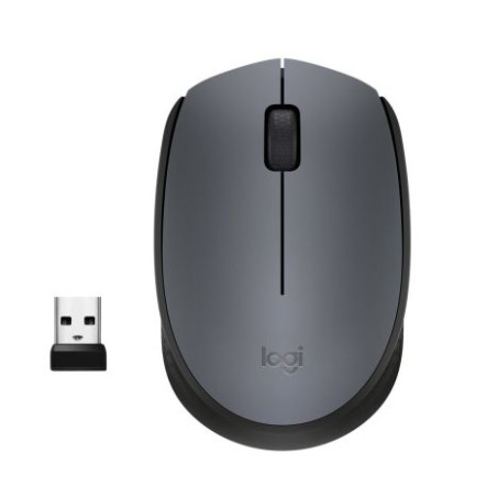 Ratón Inalámbrico LOGITECH M170 - USB · 1000DPI · Gris/Negro