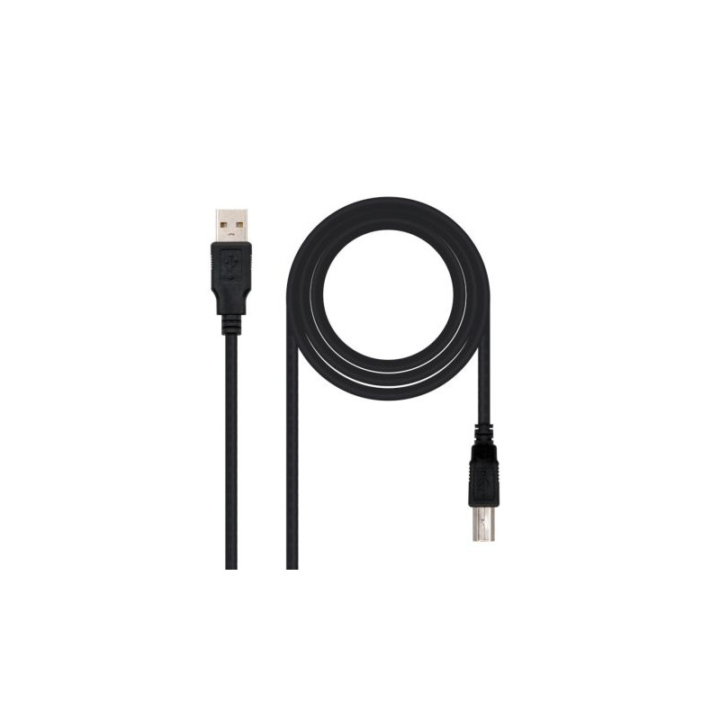 Cable para Impresora USB 2.0 Tipo A-M a Tipo B-M - 1 m · Negro