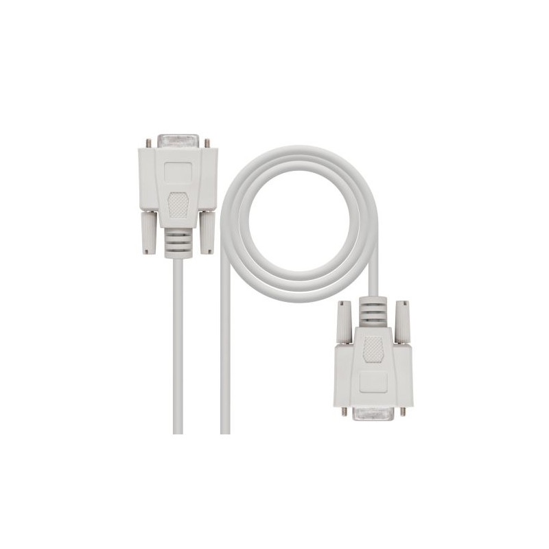 Cable Serie Modem DB9/H a DB9/H - 1.8 m · Beige