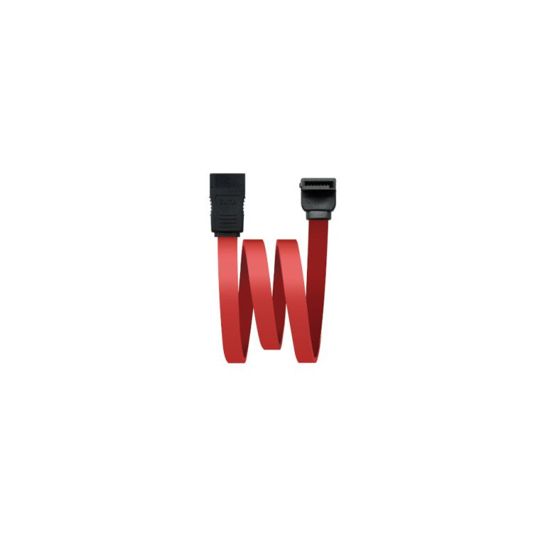 Cable Serial SATA Datos Acodado - 0.5 m · Rojo