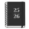 51784 DOHE AGENDA ESCOLAR GRAMMAR A6 ESPIRAL DOBLE DP TAPA PP NEGRO 2025-2026